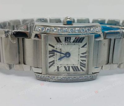 Cartier Tank Diamond Bezel Ladies Replica Watch